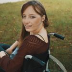 Disabled woman dating profile photo